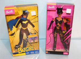 2004 Catwoman Barbie & 2003 Batgirl Barbie