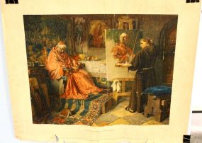 Lithograph "The Cardinals Portrait" 1944 by Toby E. Rosenthal