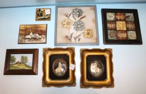 Two Vintage Ladies Wall Print Plaques