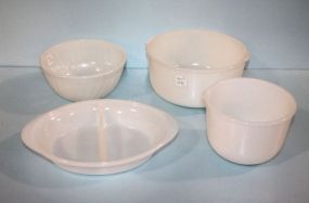 Two Sunbeam Mixing Bowls, Fire king Bowl & Divided Dish