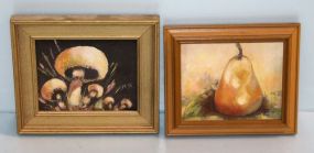 Two Small Oil on Board Pictures in Gold Frames