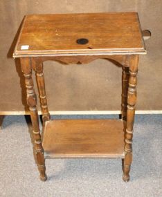 Walnut One Shelf Table