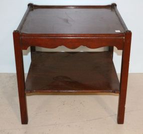 Square Mahogany Lamp Table