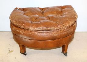 Leather Ottoman