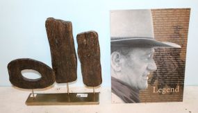 Abstract Statue & John Wayne Tin Sign