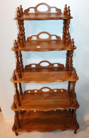 Walnut Spool Etegere