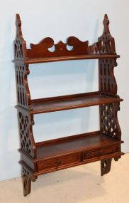 Three Shelf Hanging Cabinet with Drawers