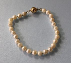 14K Pearl Bracelet