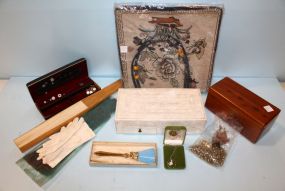 Jewelry Boxes, Purse, Gloves, Fan, Vintage Jewelry