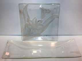 Two Glass Platters