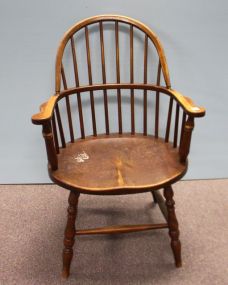 Walnut Windsor Back Arm Chair