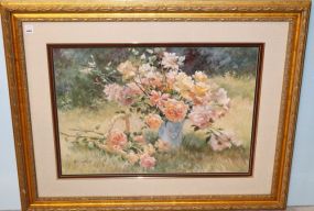 Basket of Flowers in the Field