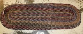 Multi Color Oval Braided Rug