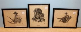 Three John Wayne Limited Edition Prints by Ron Adair