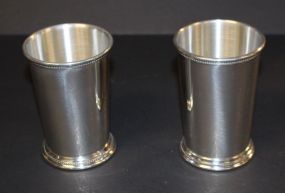 Two Salisbury Pewter, Mississippi Julep Cups