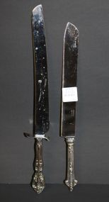 Vintage Silverplate Stainless Blade Cake Knife in Box, Silverplate Cake Knife in Box