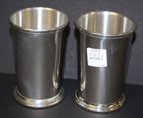 Two Salisbury Pewter Mississippi Julep Cups