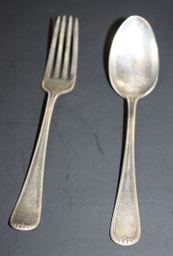 Sterling "Newcastle" by Gorham, 1895 Salad Fork and Teaspoon