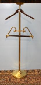 Brass and Wood Valet