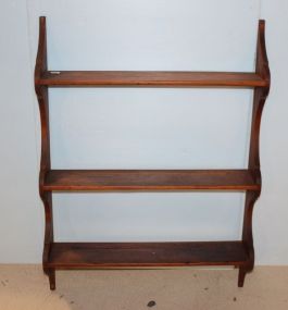 Three Shelf Pine Plate Rack