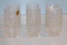 Set of Six Lenox Crystal "Impromptu" Glasses