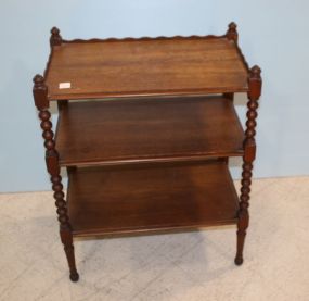 Three Tier Spool Leg Side Table
