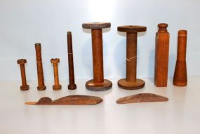 Antique Wood Spools