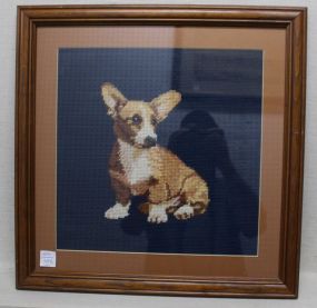 Needlepoint Picture of Dog