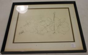 Etching of Musicians