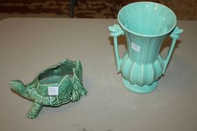 McCoy Vase and McCoy Turtle Planter