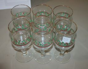 Set of Siz Christmas Glasses