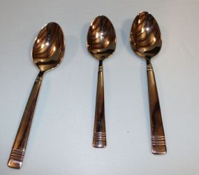 Two Reed & Barton Stainless Tablespoons and One Tea Spoon