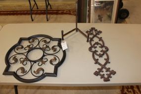 Large Iron Easel, Decorative Wall Plaque, Decorative Piece