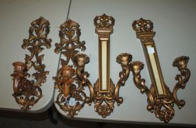 Two Pairs of Plastic Wall Sconces