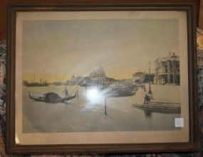 Print Entitled "Grand Canal Looking Toward the Harbor"