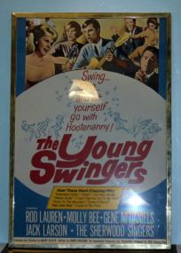 "The Young Swingers" Movie Poster 26" w., 38" h. ; cracked glass