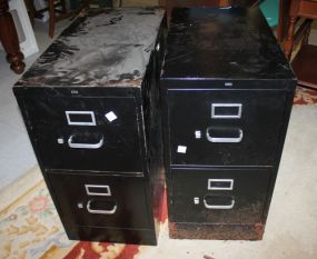 2 Two Door Drawer Filing Cabinets 15" w., 26 1/2" dia., 29" h.
