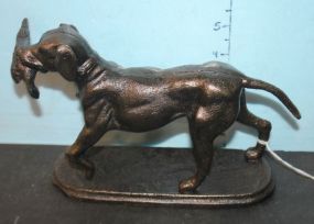 Reproduction Cast Iron Birddog Statue 6" h.