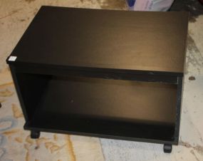 Black Microwave Cart or TV Stand 26 1/2" w., 16 1/2" d., 16" h.