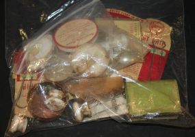 Stuffed Monkey Toy, UFO Toy, Bag of Hair Grips, Pulls, Doll, Toys Doll is 3"