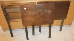 Three Wood TV Trays
