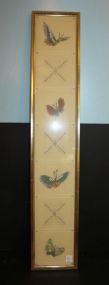 Needlework of Butterflies 7" w., 38" h.
