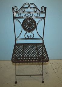 Iron Folding Side Chair 37" h.