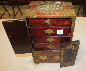 Jewelry Box Oriental design, door off; 8" w., 6" d., 12 1/2" h.