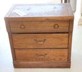 Pine Three Drawer Chest 30" w., 18" d., 30" h.