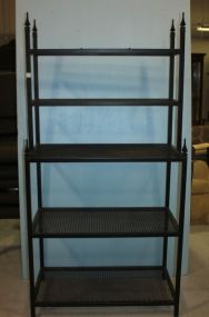 Five Shelf Wrought Iron Bakers Rack Heavy; 36" w., 72" h., 18" d.