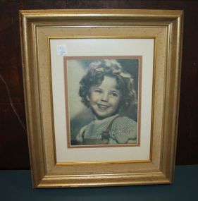 Framed Print of Shirley Temple 16" w., 19" h.