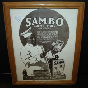 Sambo Framed Print 12" w., 15" h.