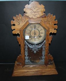 Oak Mantle Clock 23" h.