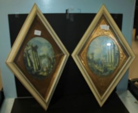 Pair of Wall Pictures of Rome 15" w., 25" h.
